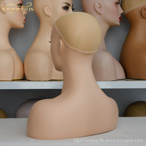 Vigorous mang colors for choose for training price Female Mannequin Head Wholesale Wig display model